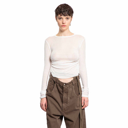 ANN DEMEULEMEESTER WOMAN OFF-WHITE TOPS