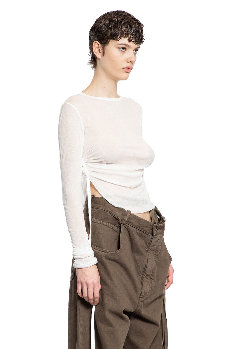 ANN DEMEULEMEESTER WOMAN OFF-WHITE TOPS