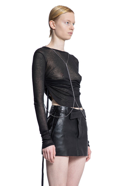 ANN DEMEULEMEESTER WOMAN BLACK TOPS