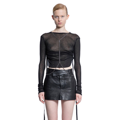 ANN DEMEULEMEESTER WOMAN BLACK TOPS