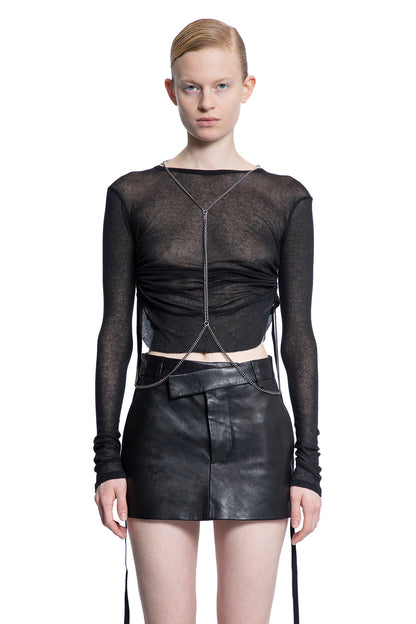 ANN DEMEULEMEESTER WOMAN BLACK TOPS