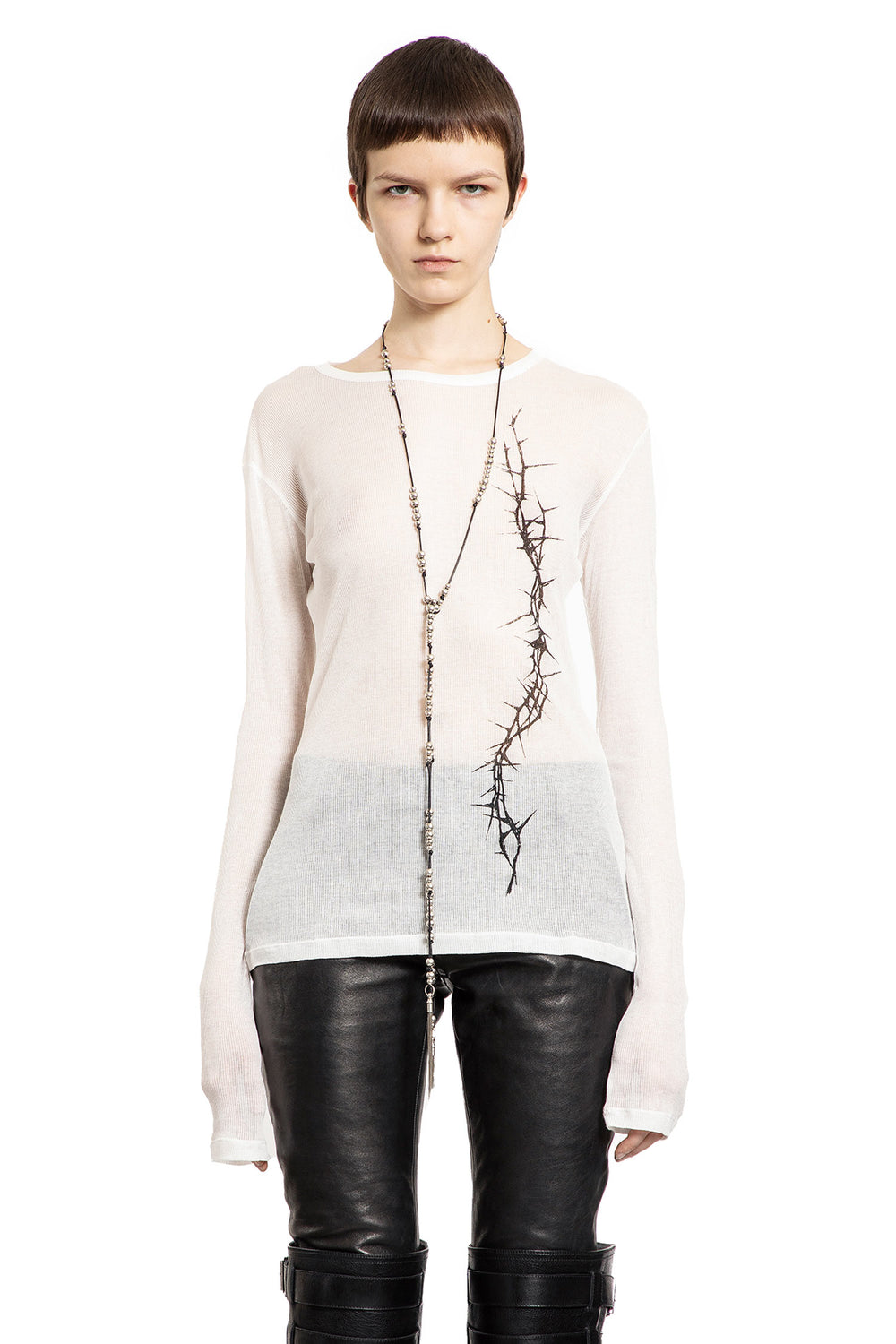 ANN DEMEULEMEESTER WOMAN WHITE T-SHIRTS & TANK TOPS