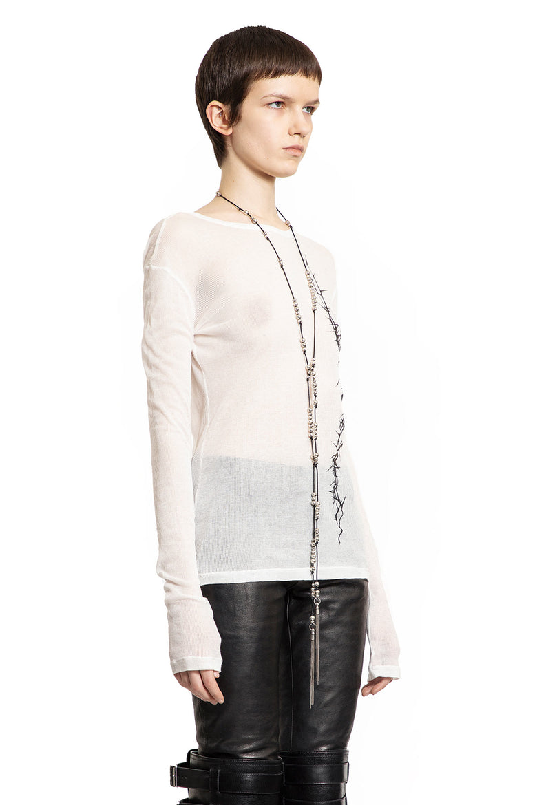 ANN DEMEULEMEESTER WOMAN WHITE T-SHIRTS & TANK TOPS