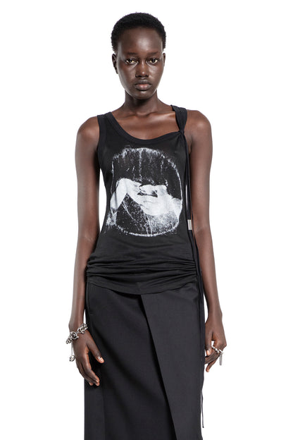 Antonioli ANN DEMEULEMEESTER WOMAN BLACK T-SHIRTS & TANK TOPS