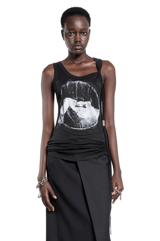 ANN DEMEULEMEESTER WOMAN BLACK T-SHIRTS & TANK TOPS