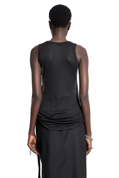 ANN DEMEULEMEESTER WOMAN BLACK T-SHIRTS & TANK TOPS