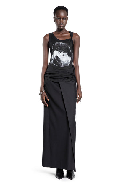 ANN DEMEULEMEESTER WOMAN BLACK T-SHIRTS & TANK TOPS