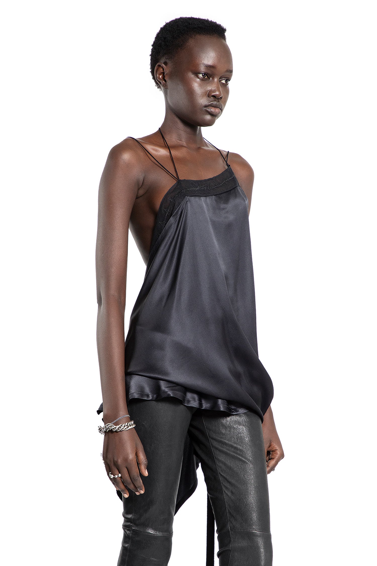 ANN DEMEULEMEESTER WOMAN BLACK TOPS