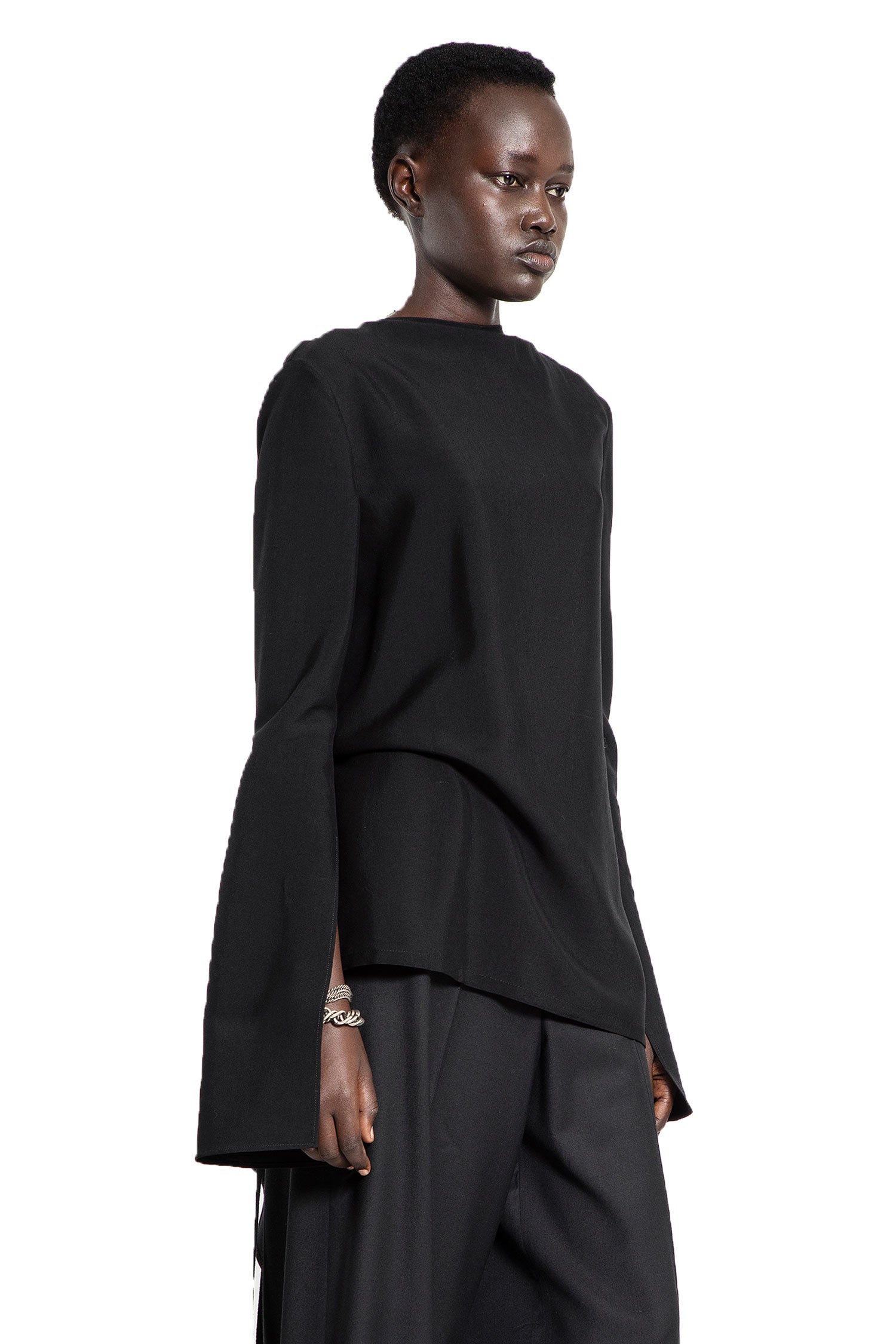 ANN DEMEULEMEESTER WOMAN BLACK TOPS