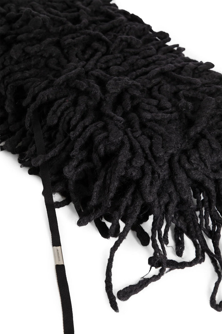ANN DEMEULEMEESTER UNISEX BLACK SCARVES - Antonioli.eu