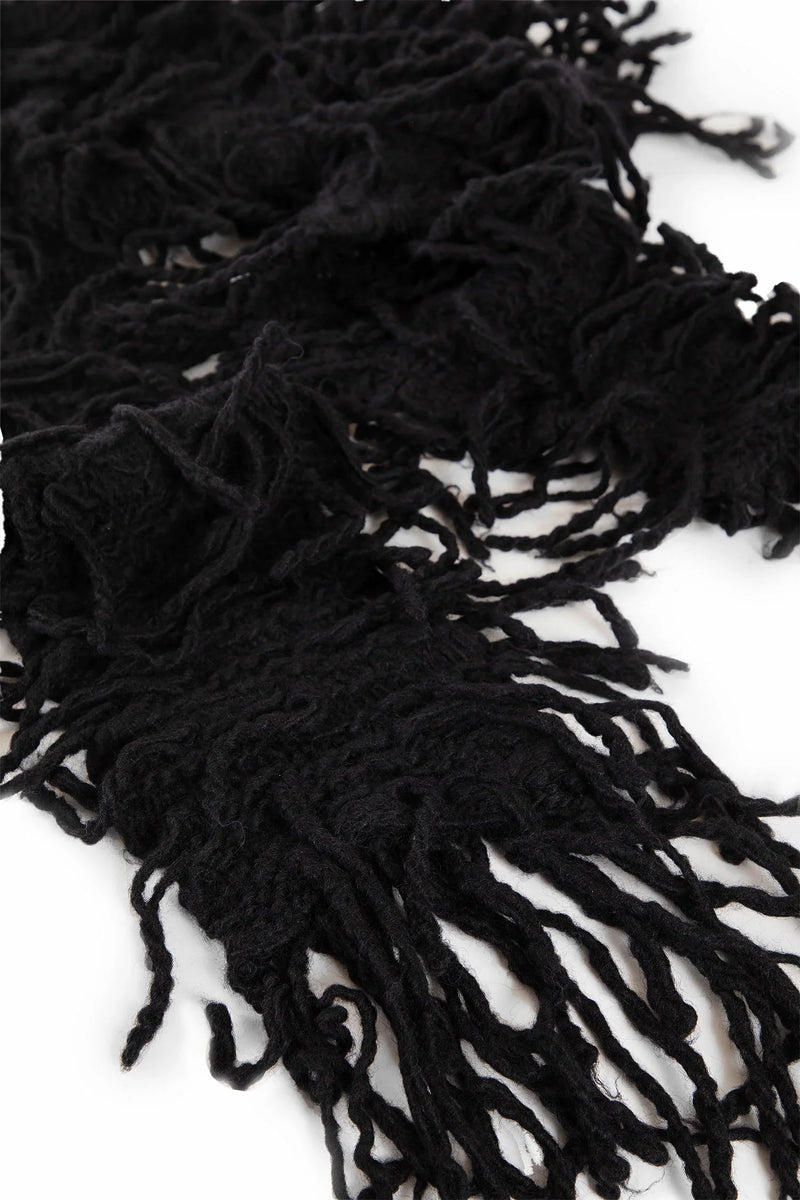 ANN DEMEULEMEESTER UNISEX BLACK SCARVES - Antonioli.eu