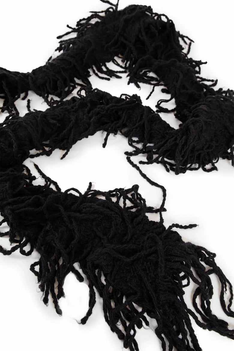 ANN DEMEULEMEESTER UNISEX BLACK SCARVES - Antonioli.eu