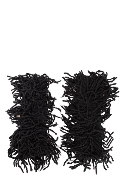 ANN DEMEULEMEESTER UNISEX BLACK GLOVES - Antonioli.eu