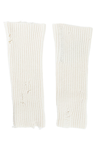 ANN DEMEULEMEESTER UNISEX OFF-WHITE SOCKS