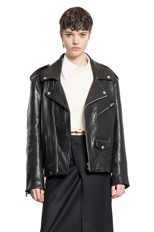 ANN DEMEULEMEESTER WOMAN BLACK JACKETS