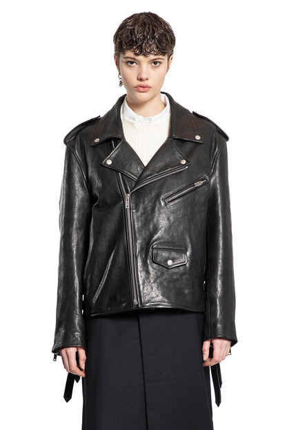 ANN DEMEULEMEESTER WOMAN BLACK JACKETS