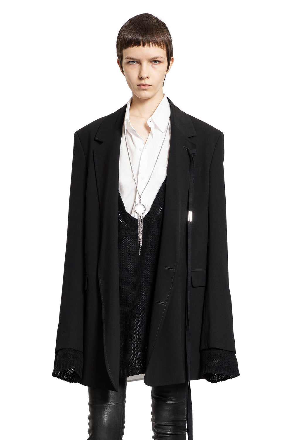 ANN DEMEULEMEESTER WOMAN BLACK BLAZERS