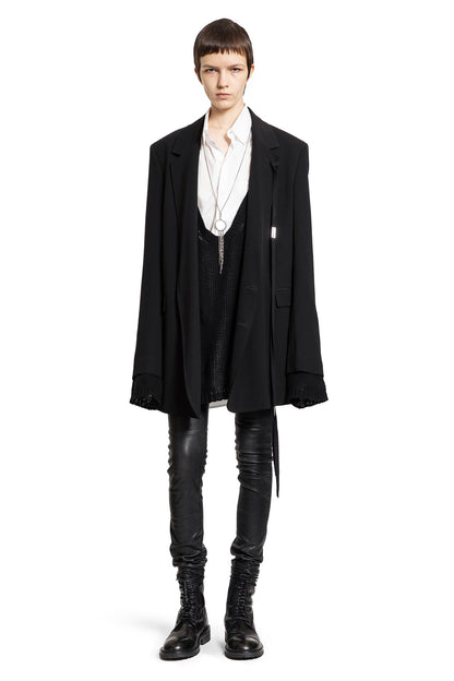 ANN DEMEULEMEESTER WOMAN BLACK JACKETS