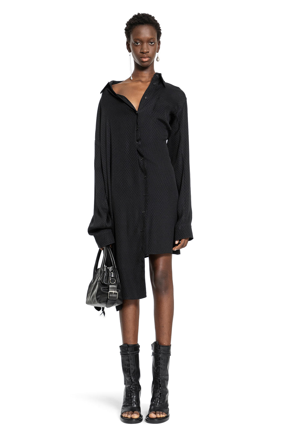 ANN DEMEULEMEESTER WOMAN BLACK DRESSES