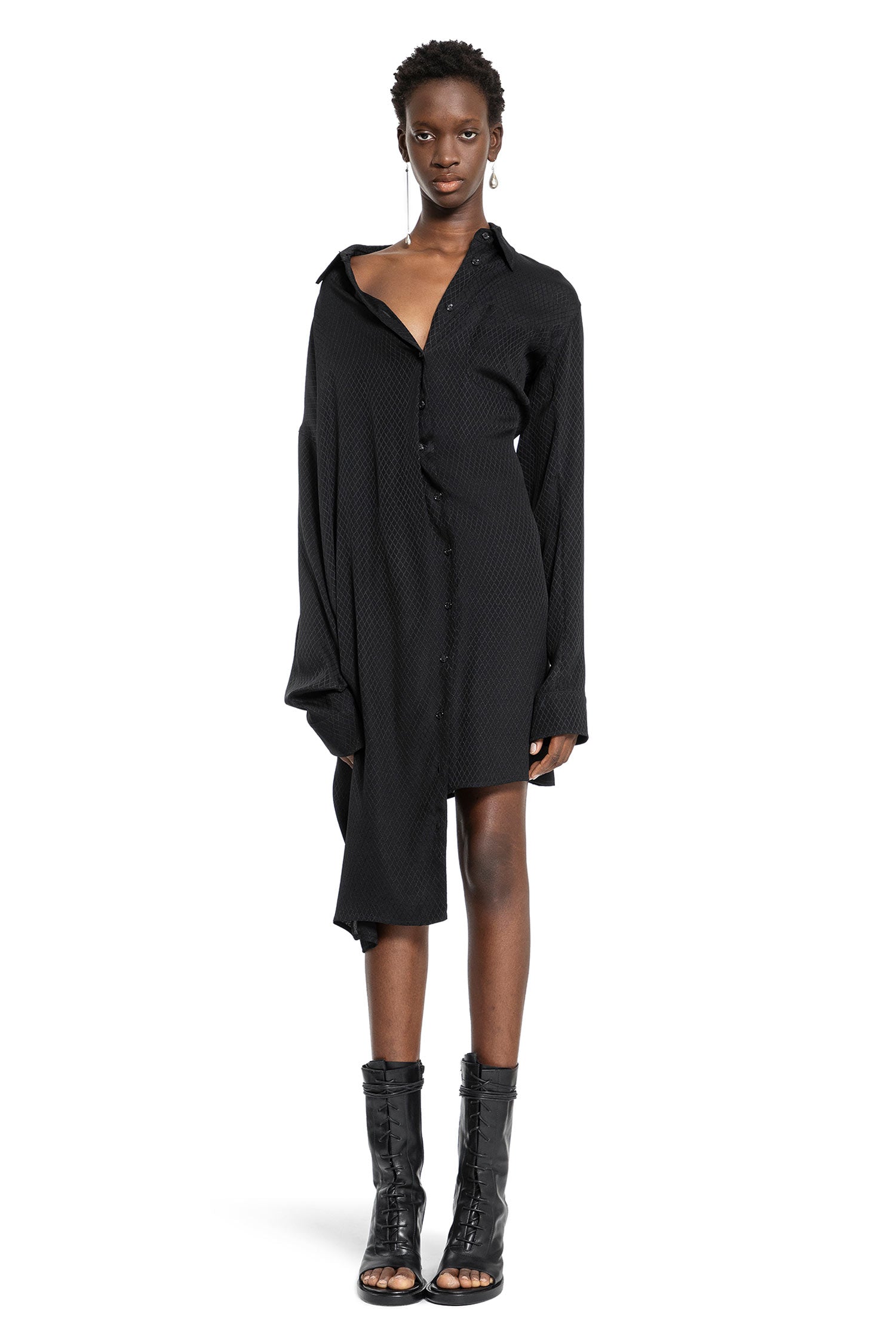 ANN DEMEULEMEESTER WOMAN BLACK DRESSES