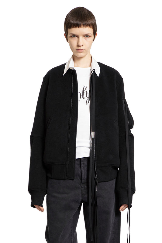 ANN DEMEULEMEESTER WOMAN BLACK JACKETS