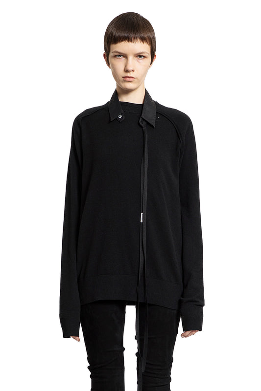 ANN DEMEULEMEESTER WOMAN BLACK KNITWEAR