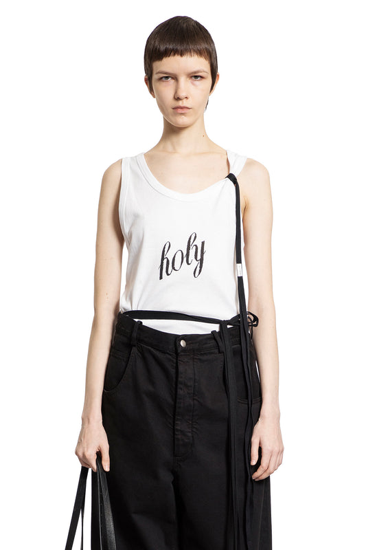 ANN DEMEULEMEESTER WOMAN WHITE T-SHIRTS & TANK TOPS