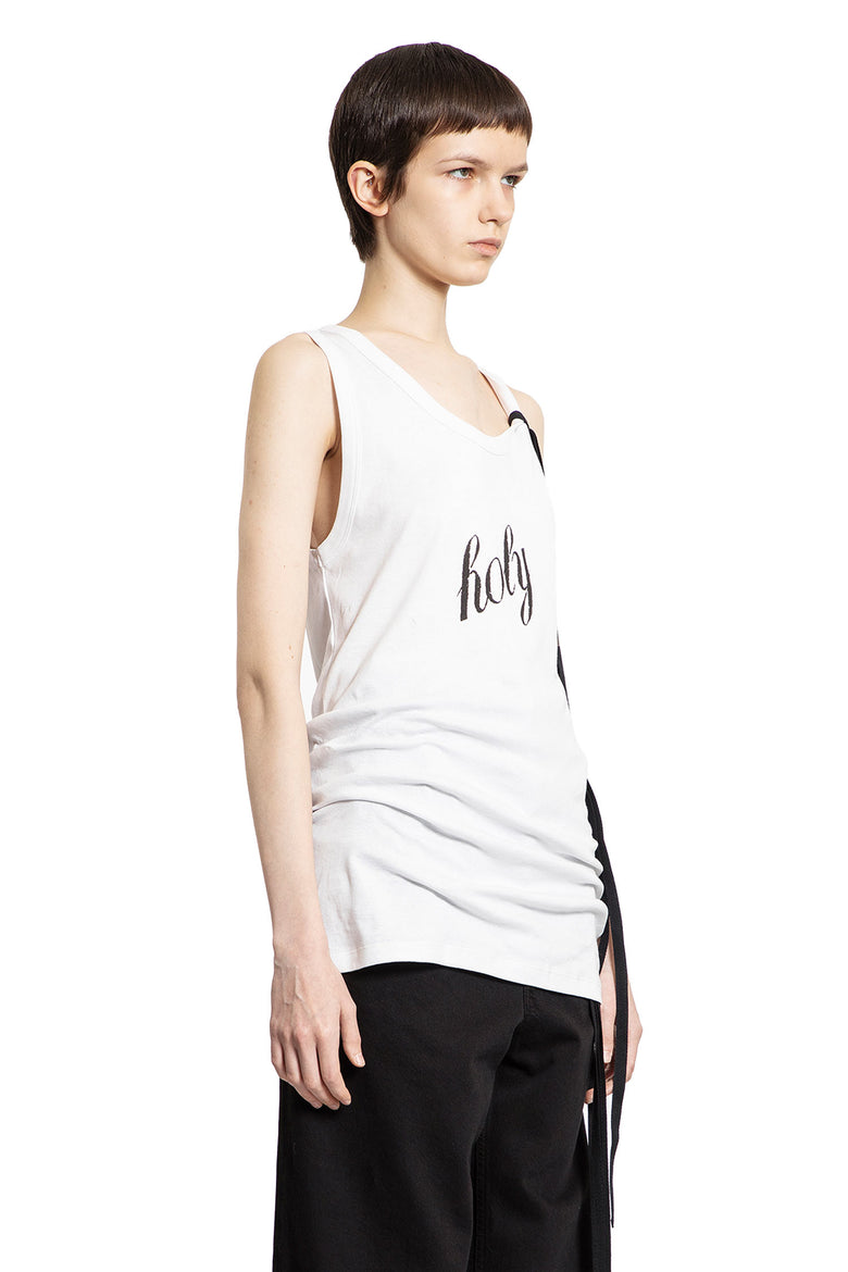 ANN DEMEULEMEESTER WOMAN WHITE T-SHIRTS & TANK TOPS