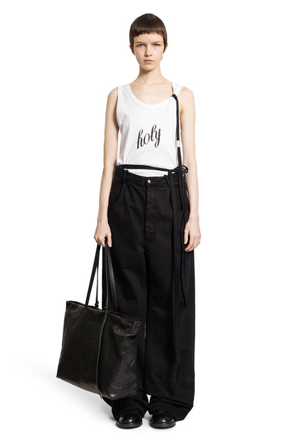 ANN DEMEULEMEESTER WOMAN WHITE T-SHIRTS & TANK TOPS