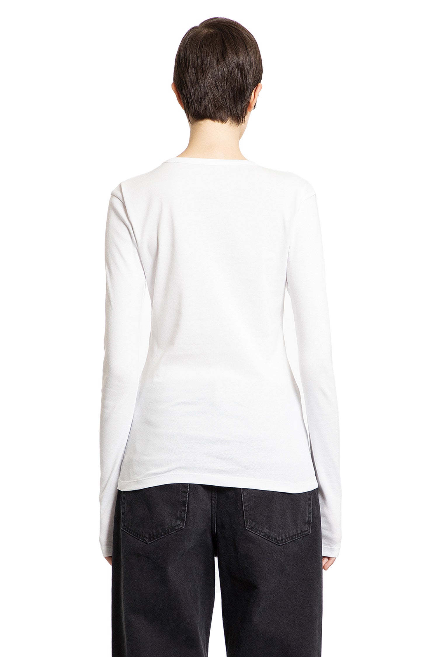 ANN DEMEULEMEESTER WOMAN WHITE T-SHIRTS & TANK TOPS