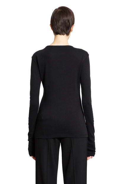 ANN DEMEULEMEESTER WOMAN BLACK T-SHIRTS & TANK TOPS