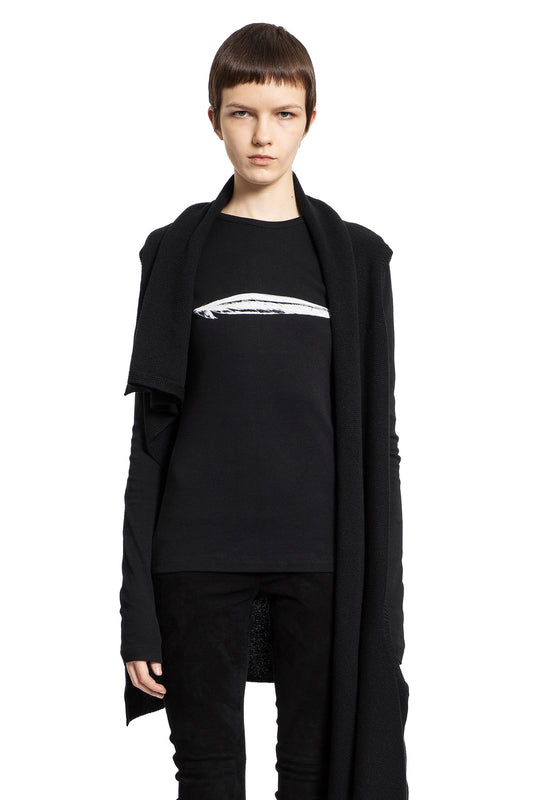 ANN DEMEULEMEESTER WOMAN BLACK T-SHIRTS & TANK TOPS