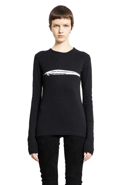 Antonioli ANN DEMEULEMEESTER WOMAN BLACK T-SHIRTS & TANK TOPS