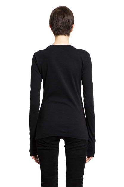 ANN DEMEULEMEESTER WOMAN BLACK T-SHIRTS & TANK TOPS