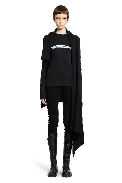 ANN DEMEULEMEESTER WOMAN BLACK T-SHIRTS & TANK TOPS