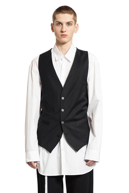 Antonioli ANN DEMEULEMEESTER MAN BLACK VESTS