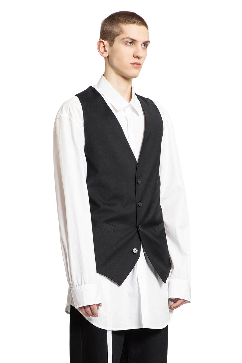 ANN DEMEULEMEESTER MAN BLACK VESTS