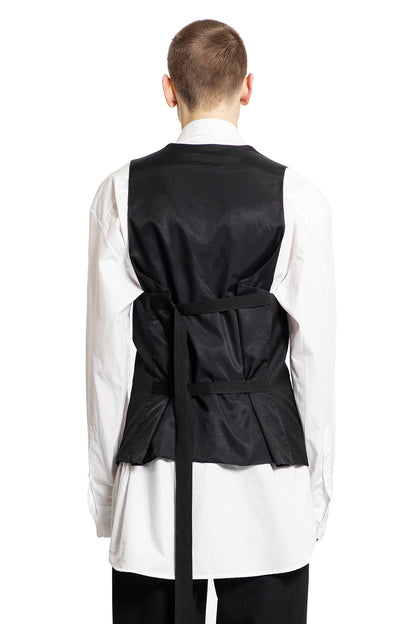 ANN DEMEULEMEESTER MAN BLACK VESTS