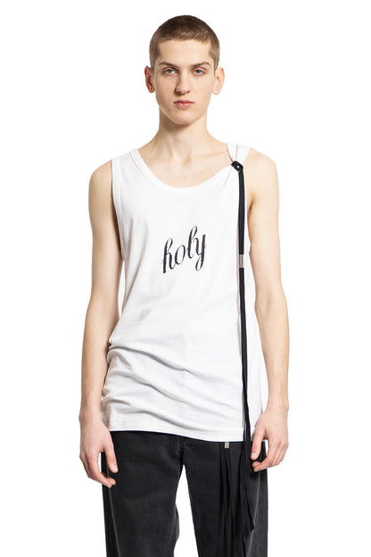 ANN DEMEULEMEESTER MAN WHITE T-SHIRTS & TANK TOPS