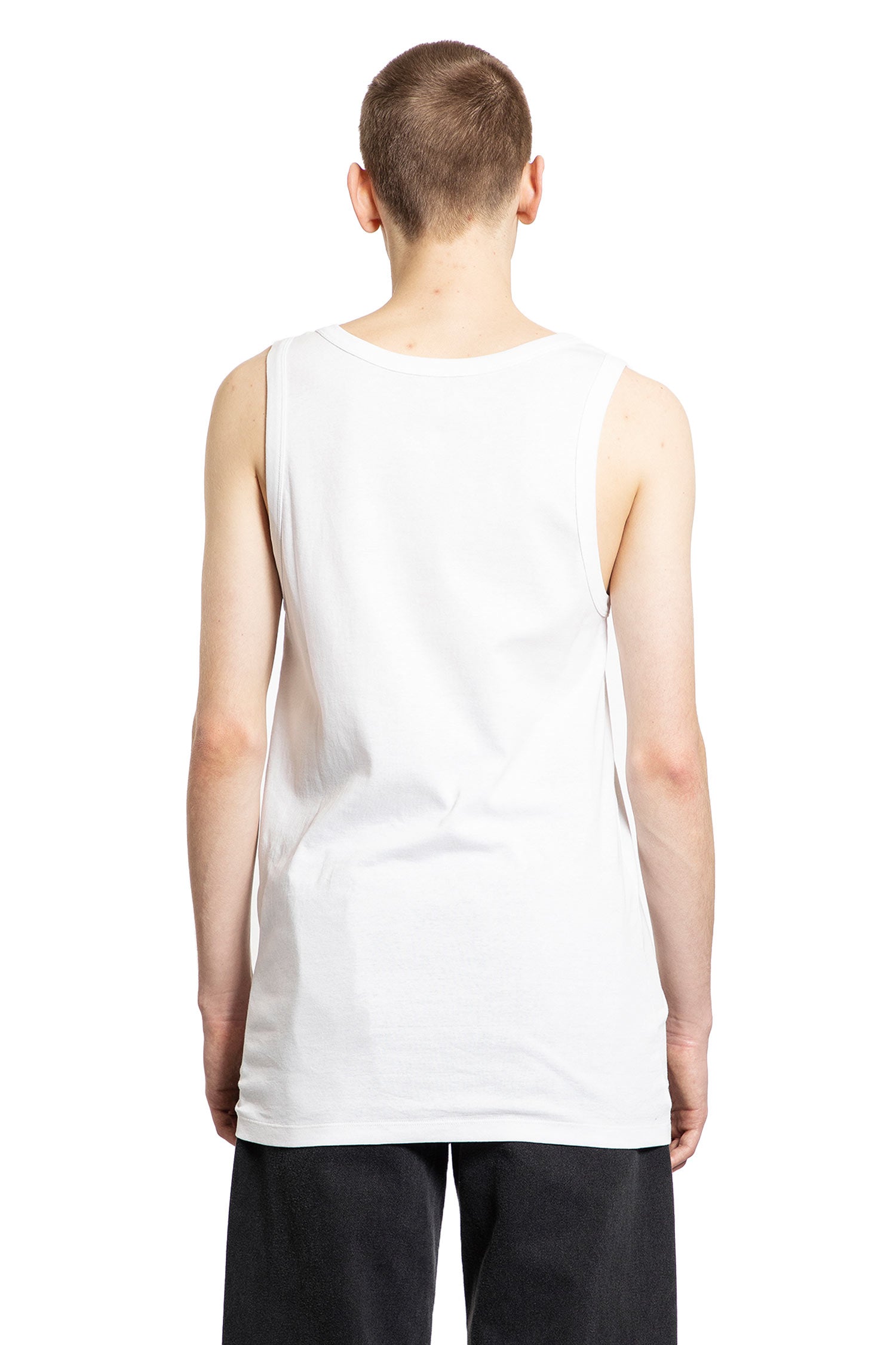 ANN DEMEULEMEESTER MAN WHITE T-SHIRTS & TANK TOPS