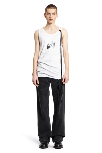 ANN DEMEULEMEESTER MAN WHITE T-SHIRTS & TANK TOPS