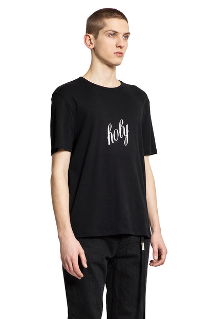 ANN DEMEULEMEESTER MAN BLACK T-SHIRTS & TANK TOPS