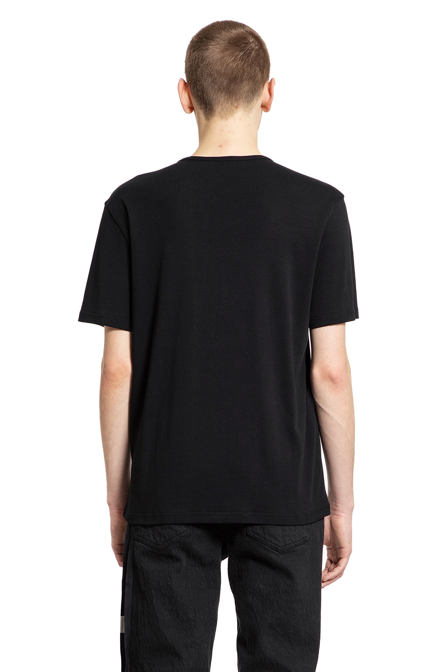 ANN DEMEULEMEESTER MAN BLACK T-SHIRTS & TANK TOPS