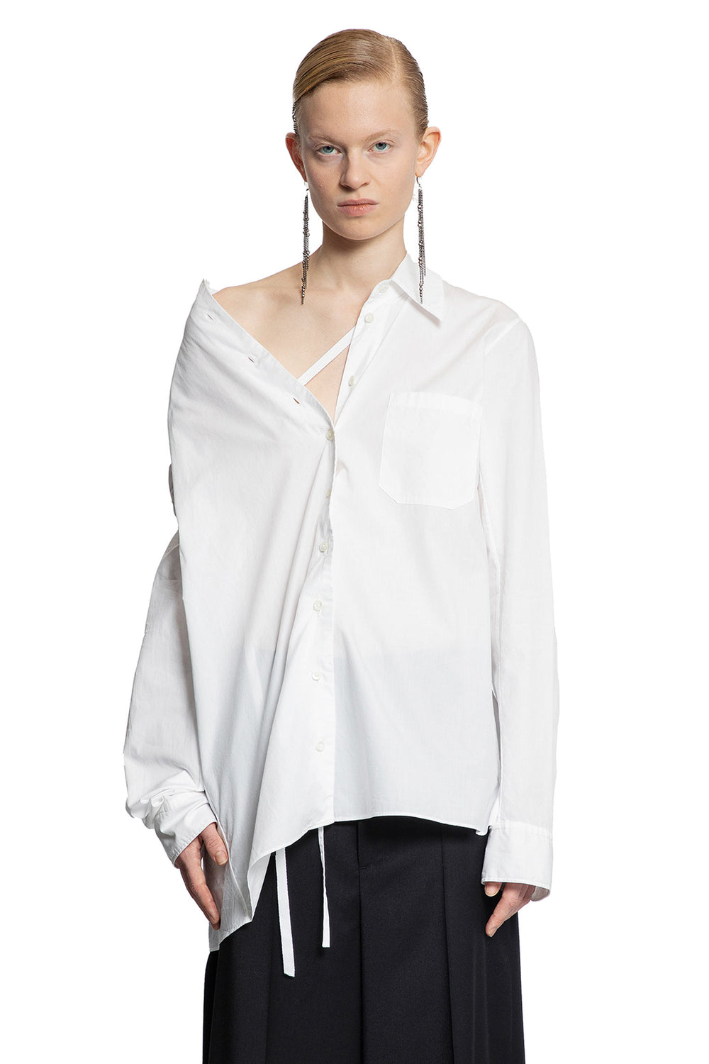 ANN DEMEULEMEESTER WOMAN WHITE SHIRTS