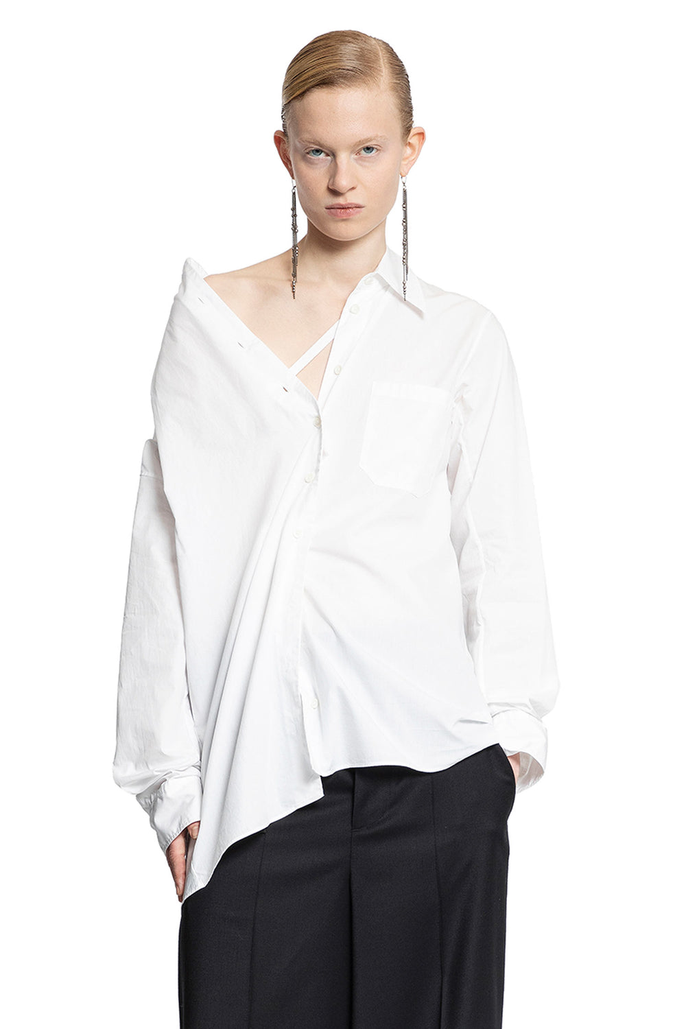 ANN DEMEULEMEESTER WOMAN WHITE SHIRTS