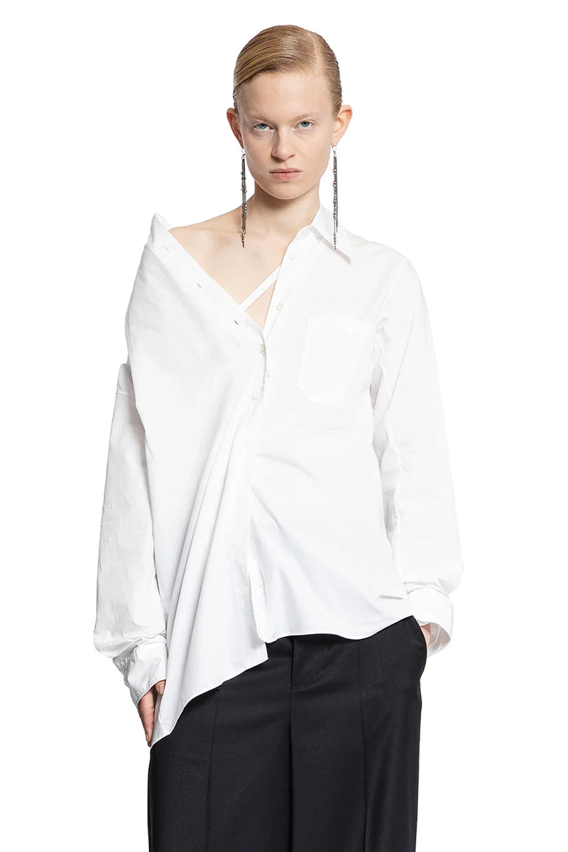 Daria drop shoulder shirt in poplin - Antonioli.eu