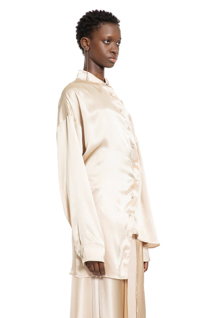 ANN DEMEULEMEESTER WOMAN BEIGE SHIRTS