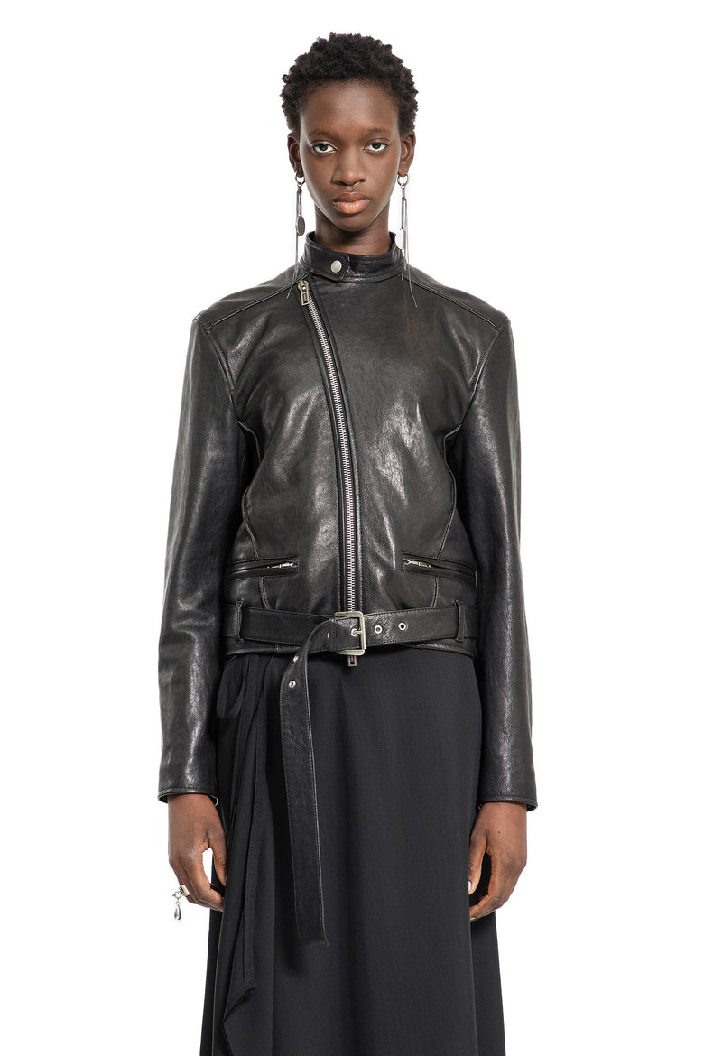 ANN DEMEULEMEESTER WOMAN BLACK JACKETS