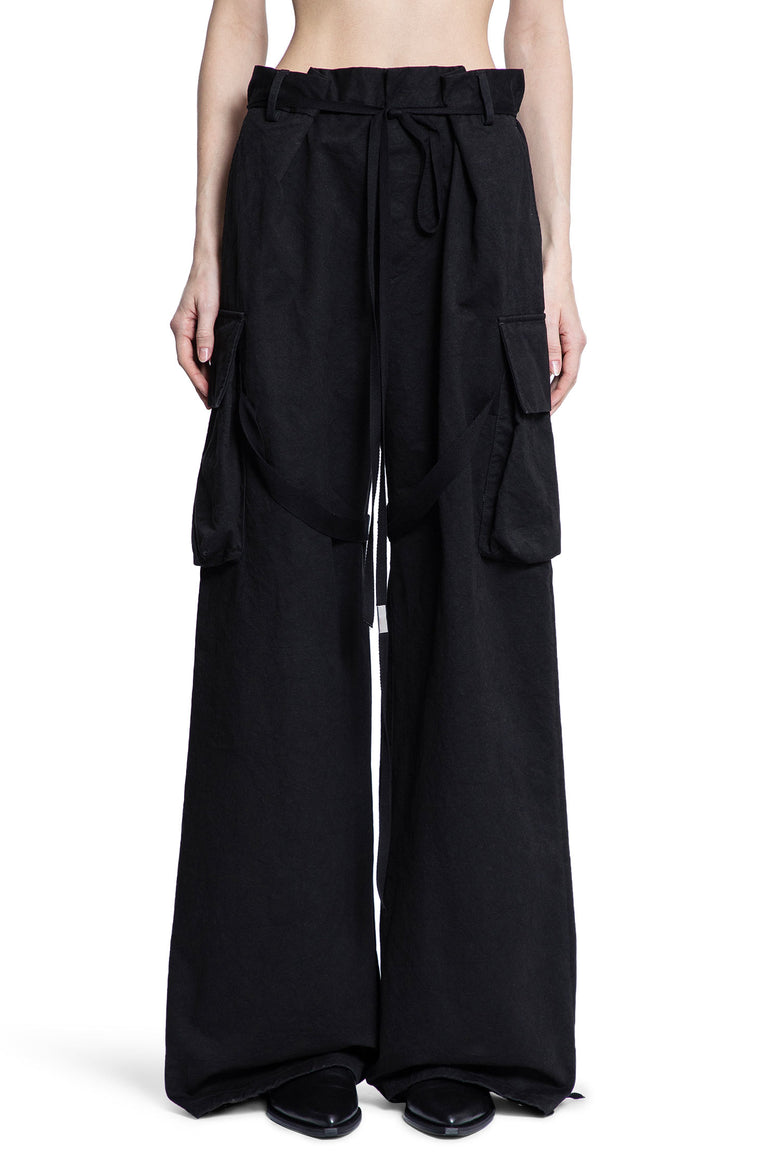 ANN DEMEULEMEESTER WOMAN BLACK TROUSERS