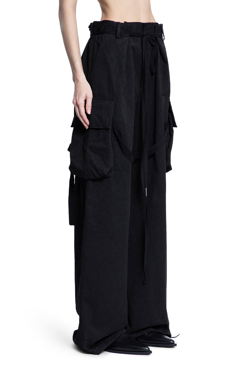 ANN DEMEULEMEESTER WOMAN BLACK TROUSERS